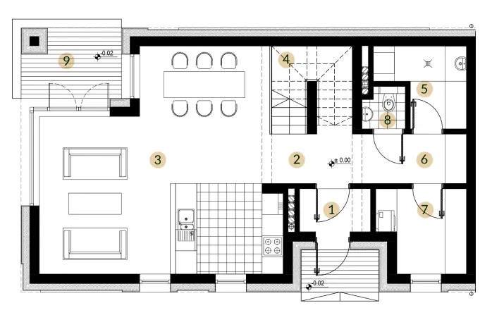PLAN PARTER - CICHY ZAKĄTEK